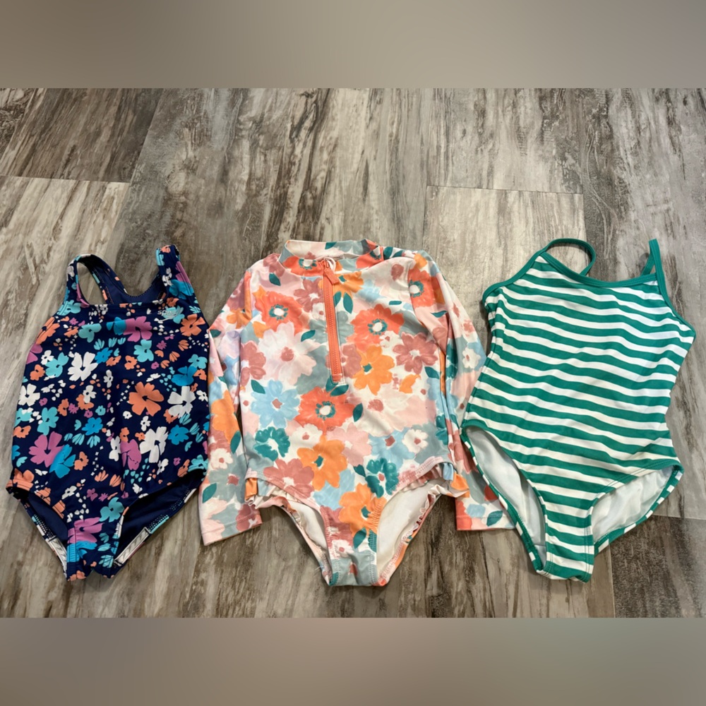 Girls One Piece Bathing Suits Size 4T/5T